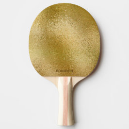 Rijke gouden goudvormende glazen textuur tafeltennisbatje