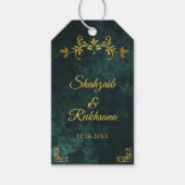 Rijke Gouden Lijst Smaragdgroen Dankjewel Bruiloft Cadeaulabel (Voorkant)