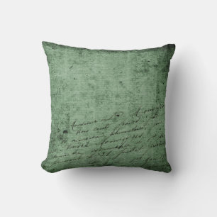 Rijke groene achtergrond Antieke stijl Schrift Kussen