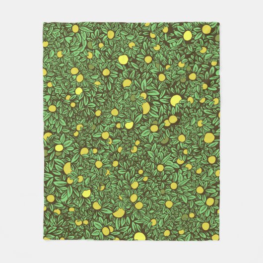 Rijke groene fruit tuin bomen fleece deken (Voorkant)