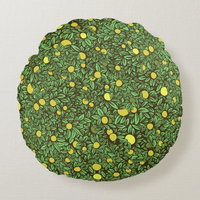 Rijke groene fruit tuin bomen rond kussen (Voorkant)