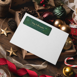 Rijke groene gouden thema uitnodiging taille band etiket