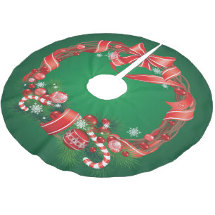 Rijke groene ombre met kerstkrans kerstboom rok