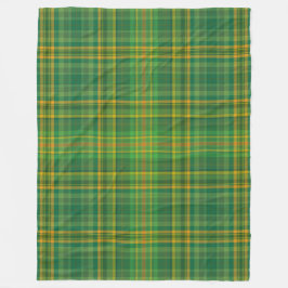 Rijke Groene Tartan (Pset) Aangepast Fleece Deken