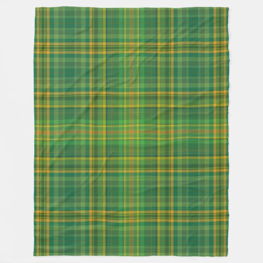 Rijke Groene Tartan (Pset) Aangepast Fleece Deken (Voorkant)