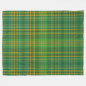 Rijke Groene Tartan (Pset) Aangepast Fleece Deken (Voorkant (Horizontaal))