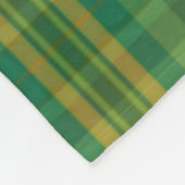 Rijke Groene Tartan (Pset) Aangepast Fleece Deken (Hoek)