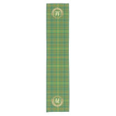 Rijke Groene Tartan (Pset) Aangepast Korte Tafelloper (Voorkant)