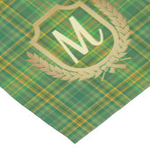 Rijke Groene Tartan (Pset) Aangepast Korte Tafelloper (Hoek)