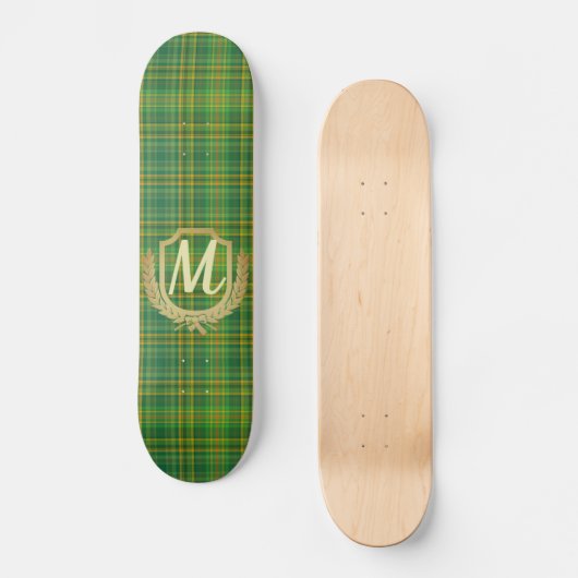 Rijke Groene Tartan (Pset) Aangepast Persoonlijk Skateboard (Voorkant)