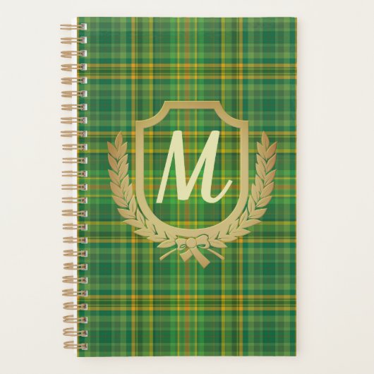 Rijke Groene Tartan (Pset) Aangepast Planner (Voorkant)