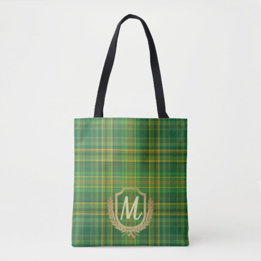 Rijke Groene Tartan (Pset) Aangepast Tote Bag (Voorkant)