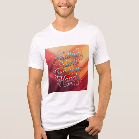 Rijke harten gulle handen Tri-Blend shirt (Voorkant)