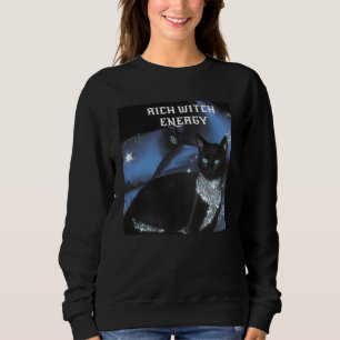 Rijke Heks Energie Zwarte Kat Hekserig T-Shirt