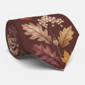 Rijke herfstbloem diep burgundy stropdas (Opgerold)