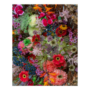 Rijke herfstbloemboeket met Gerbera's en Bessen Perfect Poster
