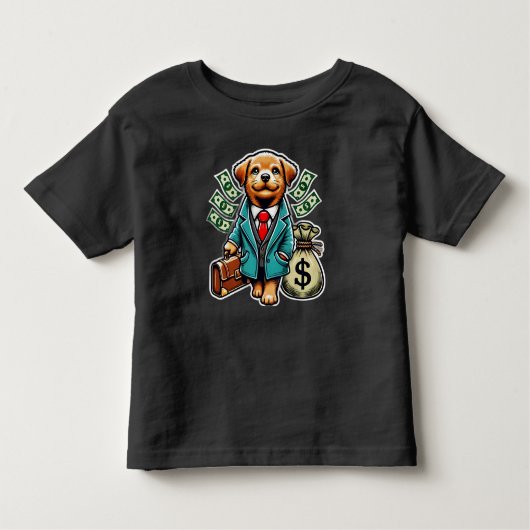 rijke hond kinder shirts (Voorkant)
