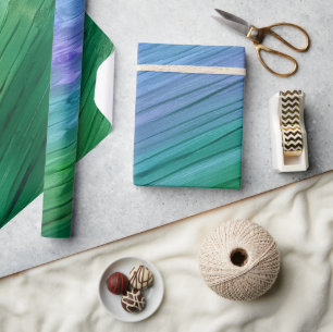 Rijke indigoblauw, diep groen en amethist cadeaupapier
