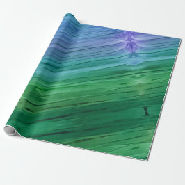 Rijke indigoblauw, diep groen en amethist cadeaupapier