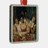 Rijke Italiaanse Dames op een Balkon Metalen Ornament (Rechts)