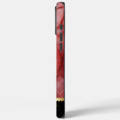 Rijke karmozijnrode marmer met opvallende aderdeta Case-Mate iPhone case (Achterkant / Links)