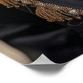 Rijke kat die voor een herenhuis staat poster (Hoek)