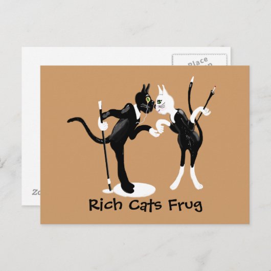 Rijke katten Frug Briefkaart (Voorkant / Achterkant)