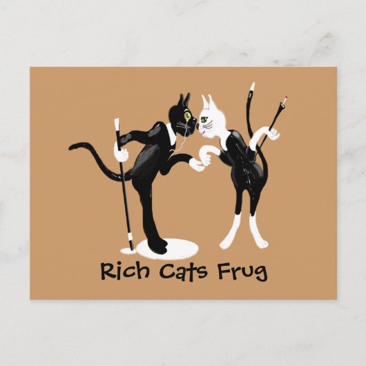 Rijke katten Frug Briefkaart (Voorkant)
