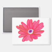 Rijke Levendige Rode Bloem Magneet (Voorkant / Achterkant)