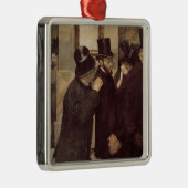 Rijke Mannen bij de Beurs (door Edgar Degas) Metalen Ornament (Rechts)
