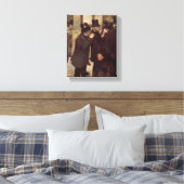 Rijke Mannen op de beurs (door Edgar Degas) Canvas Afdruk (Insitu (Slaapkamer))