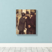 Rijke Mannen op de beurs (door Edgar Degas) Canvas Afdruk (Insitu (Houten vloer))