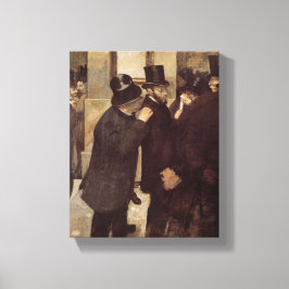 Rijke Mannen op de beurs (door Edgar Degas) Canvas Afdruk