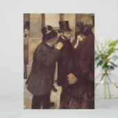 Rijke Mannen op de beurs (door Edgar Degas) Kaart (Staand voorkant)