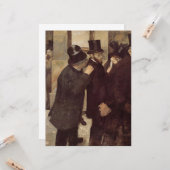 Rijke Mannen op de beurs (door Edgar Degas) Kaart (Voorkant / Achterkant in situ)
