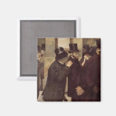 Rijke Mannen op de beurs (door Edgar Degas) Magneet (Voorkant / Achterkant)