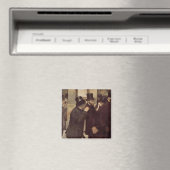 Rijke Mannen op de beurs (door Edgar Degas) Magneet (Insitu (Vaatwasser))