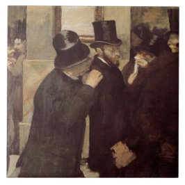Rijke Mannen op de beurs (door Edgar Degas) Tegeltje