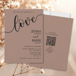 Rijke Mocca Zwarte Liefde Script Minimalistische T Kaart