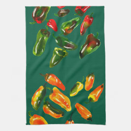 Rijke Oogst van Paprika Keukendoeken Theedoek