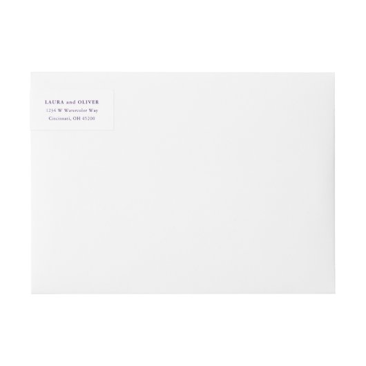 Rijke Paarse Waterverf bruiloft (Voorkant)