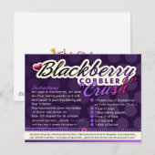 Rijke recepten BLACKBERRY COBBLER CRUSH Briefkaart (Voorkant / Achterkant)
