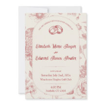 Rijke Rode Franse Bloemenkoeken Toile Floral