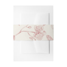 Rijke Rode Franse Bloemenkoeken Toile Floral Uitnodigingen Wikkel