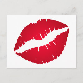 Rijke rode lippenstift briefkaart