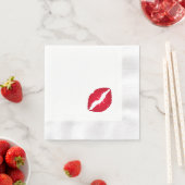 Rijke rode lippenstift kus vlek servetten (Insitu)