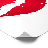 Rijke Rode Ombre Lippenstift Poster (Hoek)