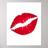 Rijke Rode Ombre Lippenstift Poster (Voorkant)