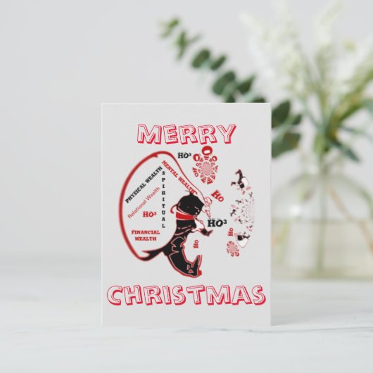 Rijke Santa's Bag: Hohoho van mentale, Spirituele, Feestdagenkaart (Staand voorkant)