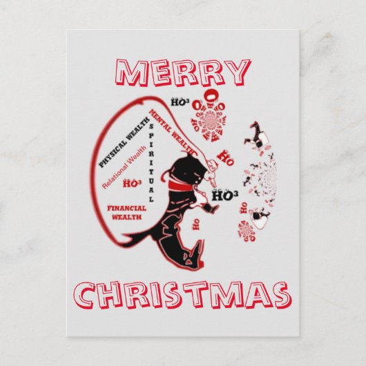 Rijke Santa's Bag: Hohoho van mentale, Spirituele, Feestdagenkaart (Voorkant)